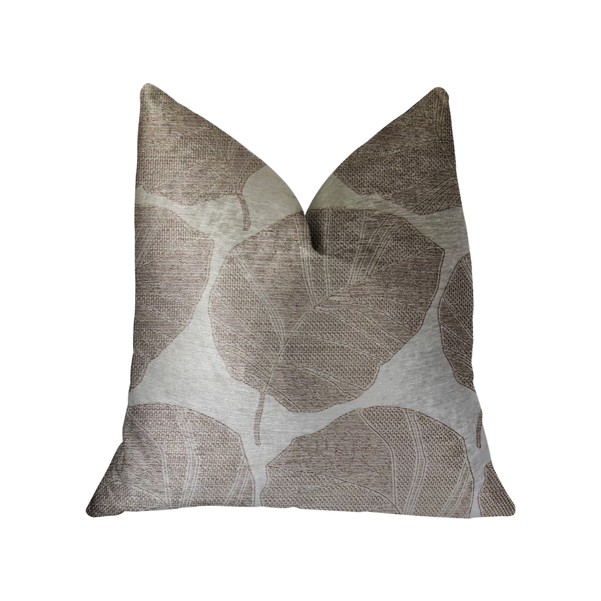 PBRA2287-2020-DP Pleasant Leaves Gray Luxury Throw Pillow, 20 x 20 in.