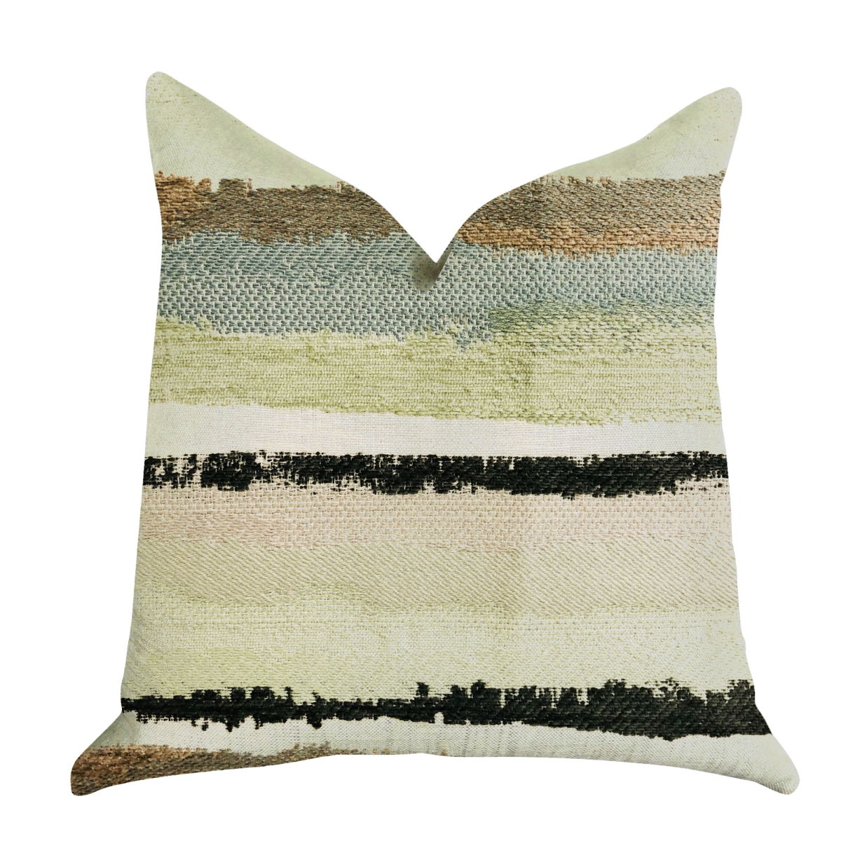 Lime Stone River Sand Multi Color Luxury Throw Pillow, 20 x 30 in. Queen