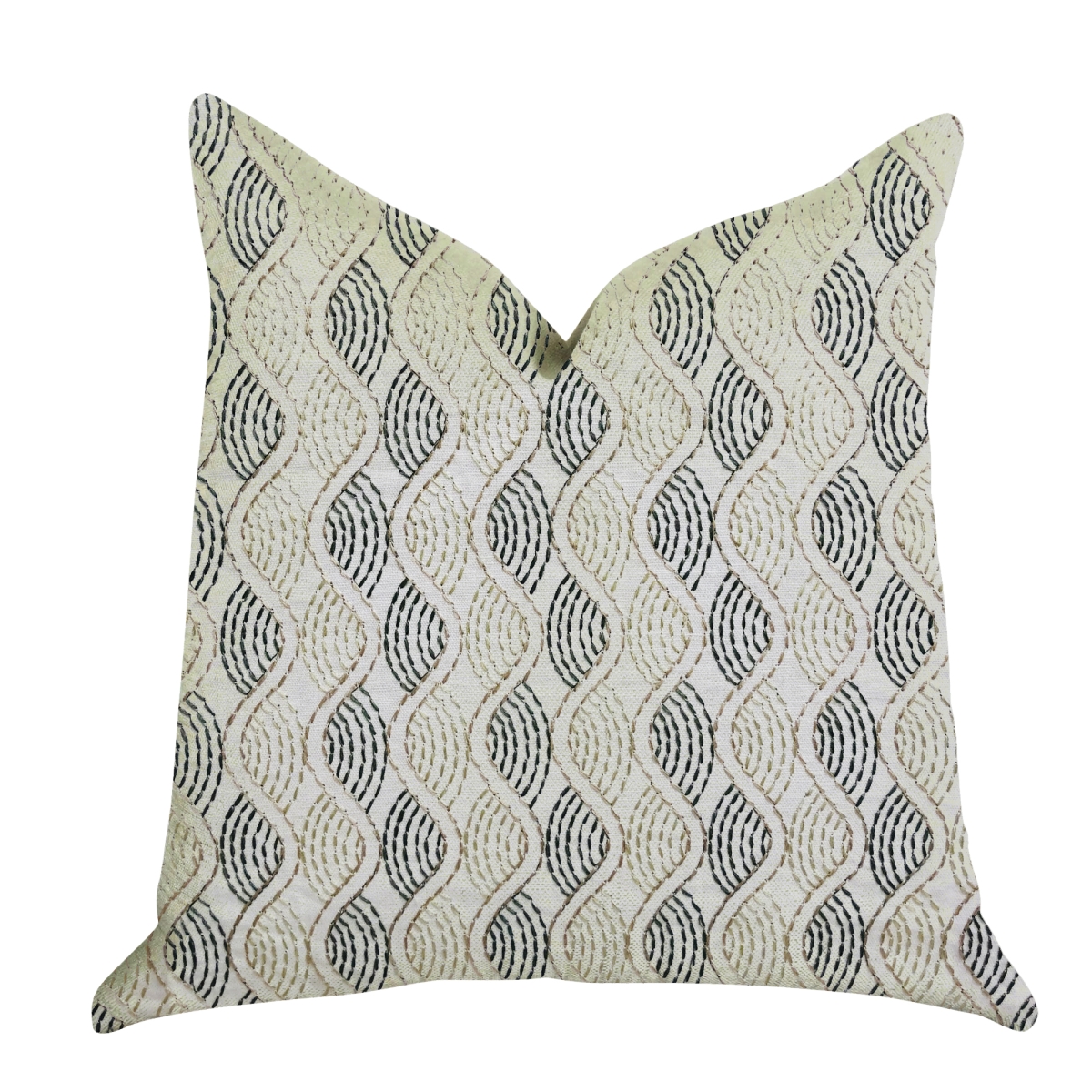 PBRA1351-2036-DP Enigma Twist Luxury Throw Pillow in Blue, Beige Colors, 20 x 36 in. King