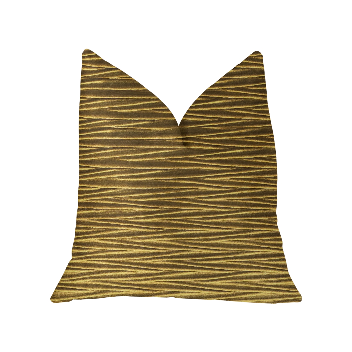 Valentina Textured Bronze Luxury Throw Pillow, 16 x 16 in.