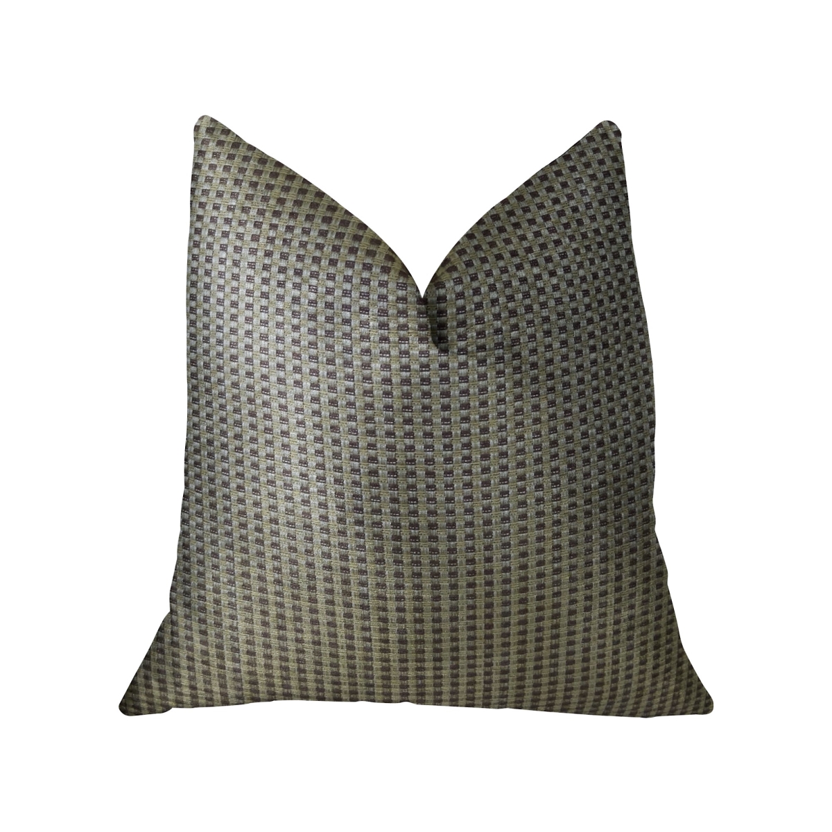 Bellevue Brown Handmade Luxury Pillow, 22 x 22 in.