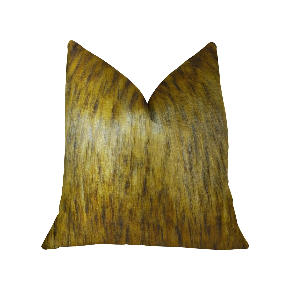 PBRAZ456-1220-DP Golden Spirit Wolf Light & Dark Brown Handmade Luxury Pillow, 12 x 20 in.