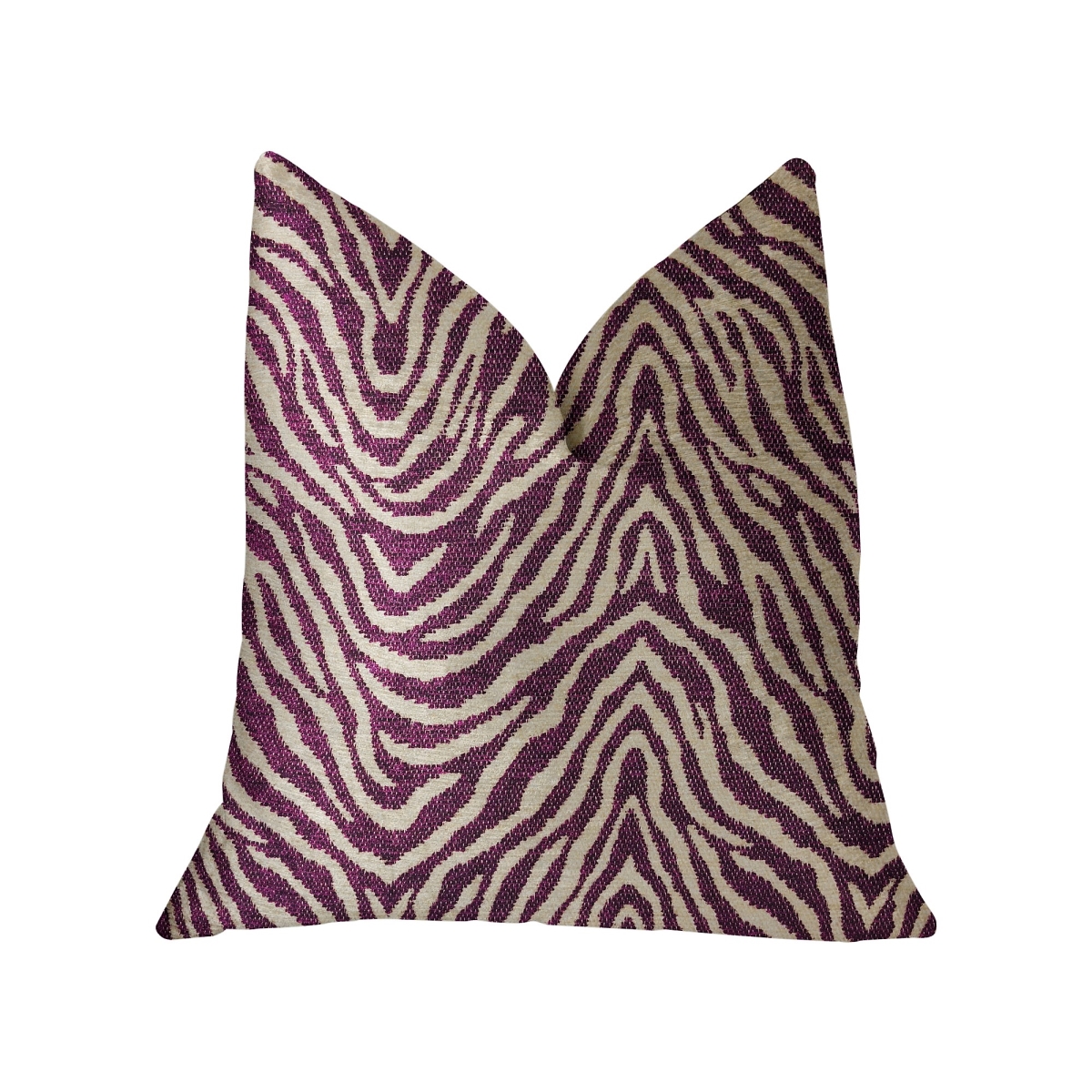 Oasis Waves Purple & Beige Luxury Throw Pillow, 24 x 24 in.