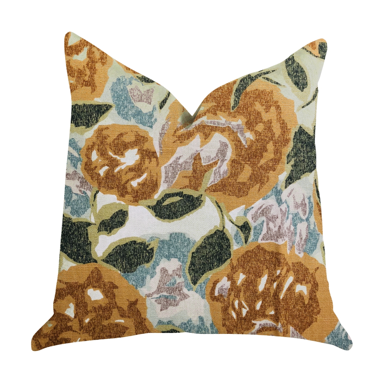 PBRA1360-2036-DP Dahlia Jardin Floral Brown & Green Luxury Throw Pillow, 20 x 36 in. King