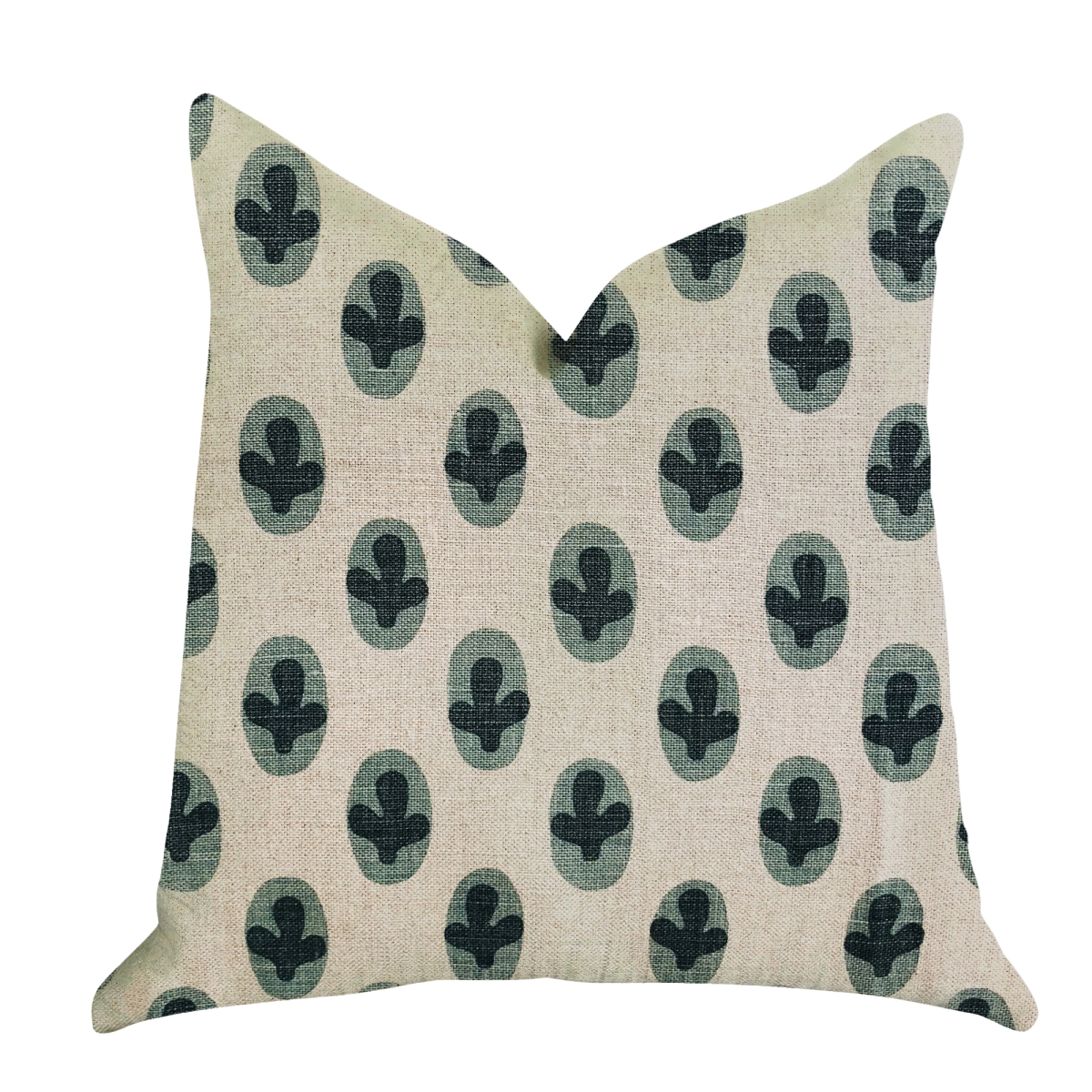 PBRA1362-2036-DP Cacti Pear in Green & Beige Color Luxury Throw Pillow, 20 x 36 in. King