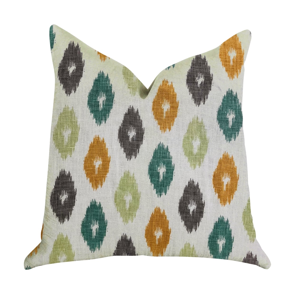 Wild Ingrid Ikat Multi Color Luxury Throw Pillow, 22 x 22 in.