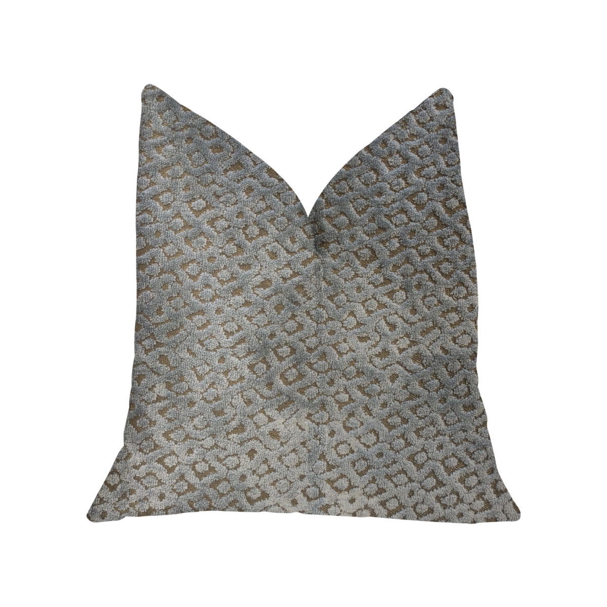 Metropolis Silver & Taupe Luxury Throw Pillow, 20 x 26 in. Standard