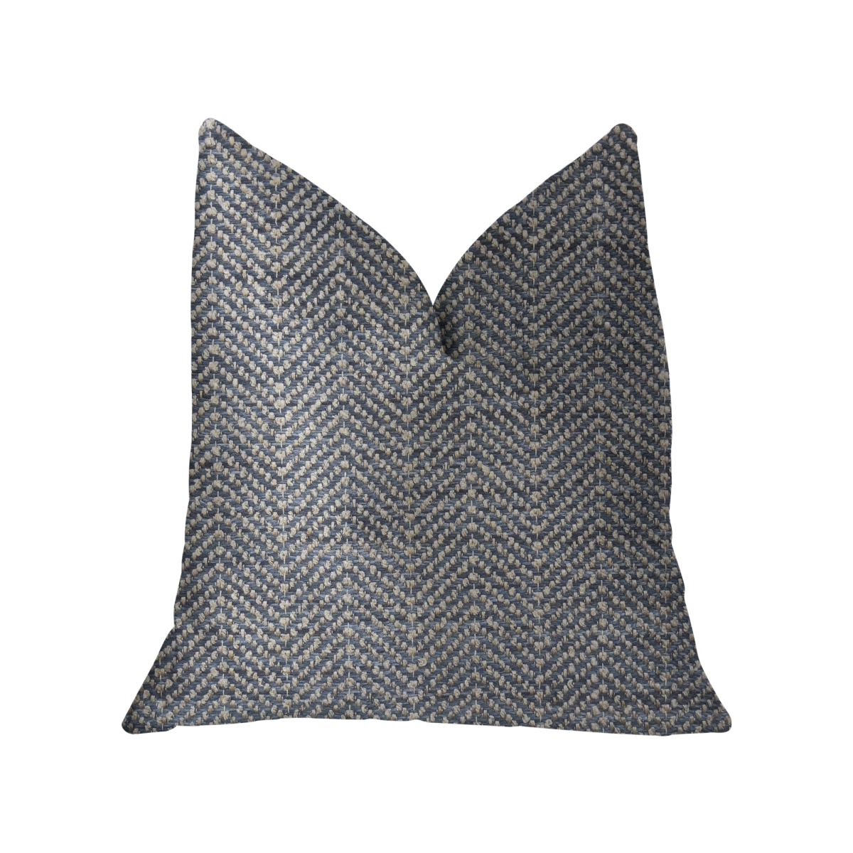 Amalfi Blue & Ivory Luxury Throw Pillow, 16 x 16 in.