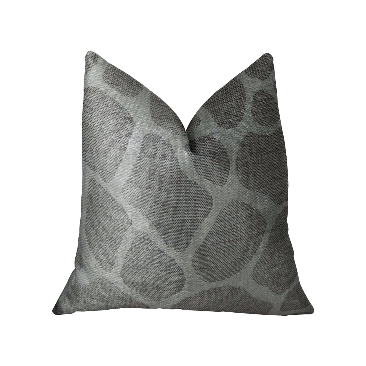 Soft Giraffe Gray & White Handmade Luxury Pillow, 24 x 24 in.