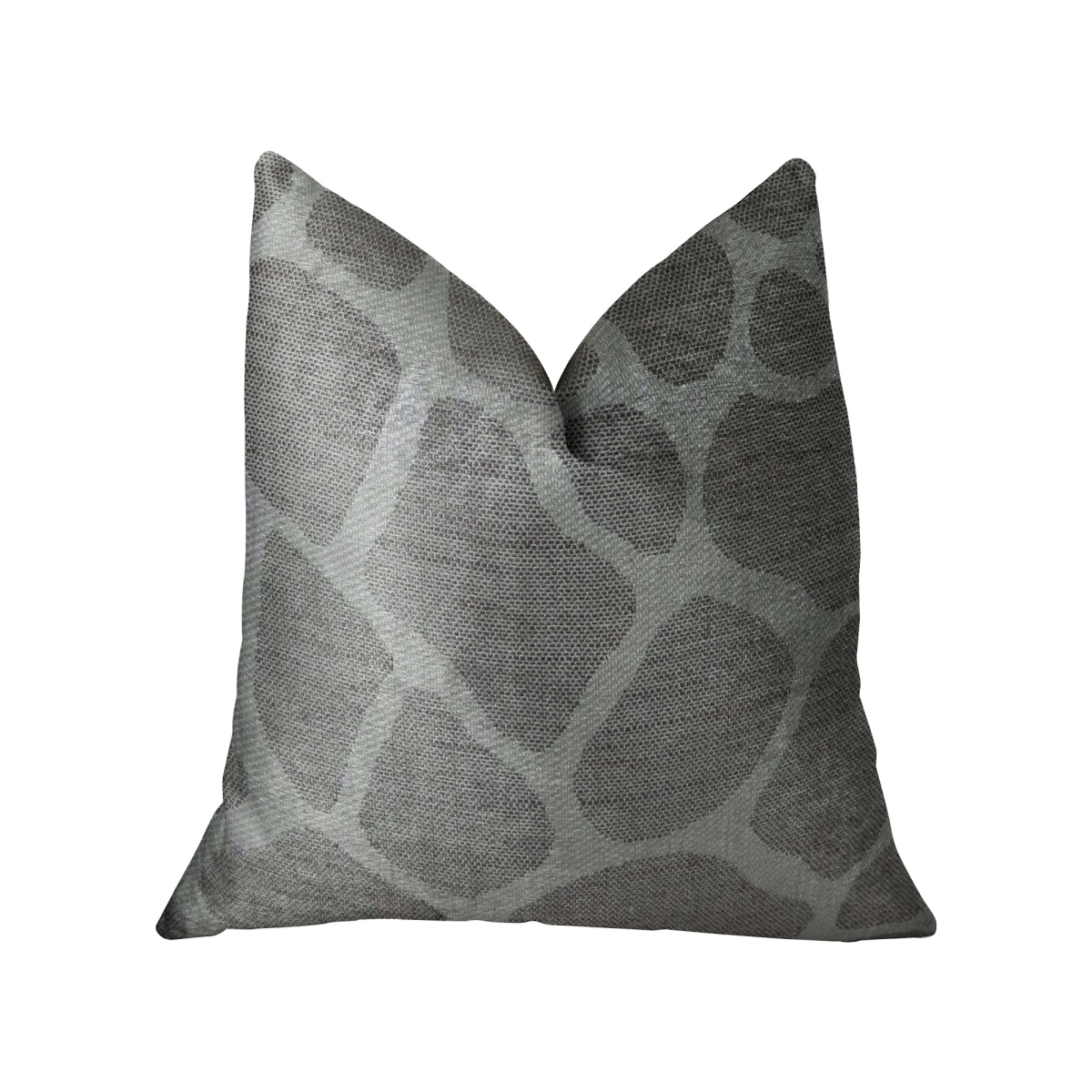 Soft Giraffe Gray & White Handmade Luxury Pillow, 20 x 30 in. Queen