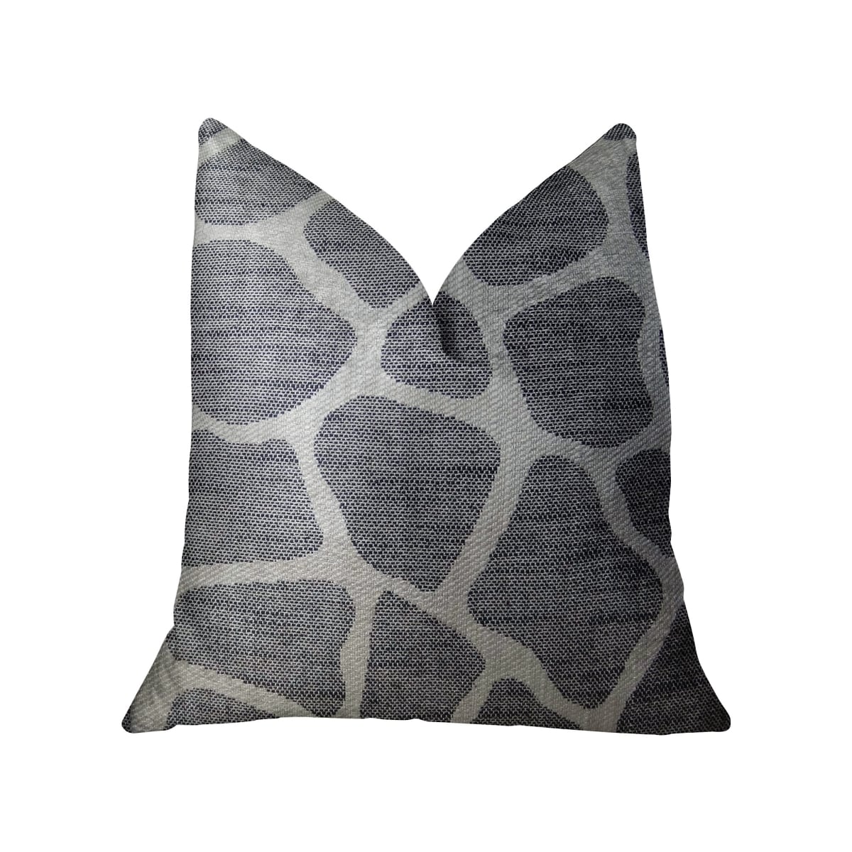 Sable Giraffe Black & Cream Handmade Luxury Pillow, 26 x 26 in.
