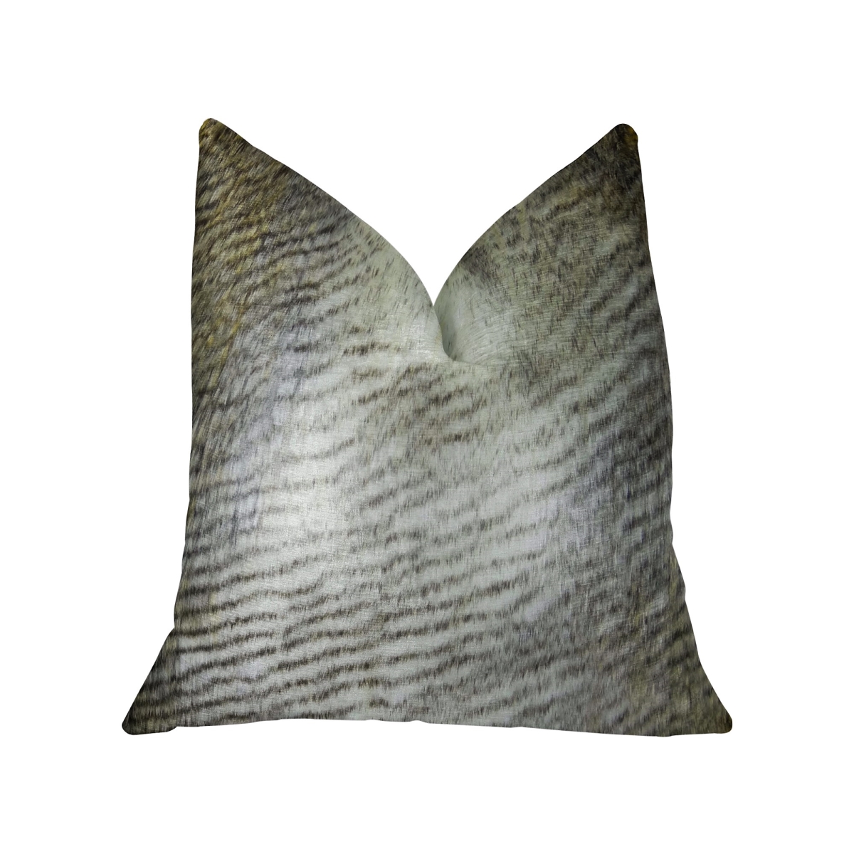 PBRAZ458-1220-DP Delicate Alaskan Hawk White Gray Beige Handmade Luxury Pillow, 12 x 20 in.