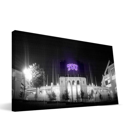 TCU Amon G. Carter Stadium Canvas, 16 x 36 in.