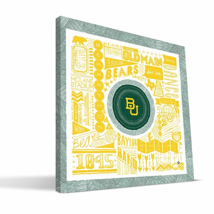 Baylor Pictograph Canvas - 24 x 24 in.