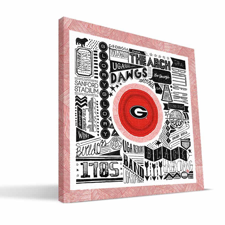 Georgia Pictograph Canvas - 24 x 24 in.
