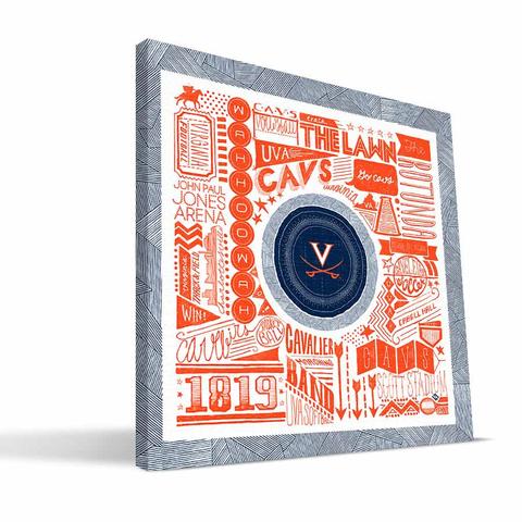 Virginia Pictograph Canvas - 24 x 24 in.