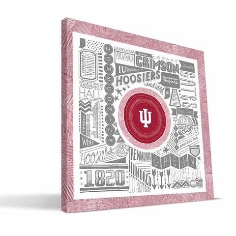 INDPG2424 Indiana Pictograph Canvas, 24 x 24 in.