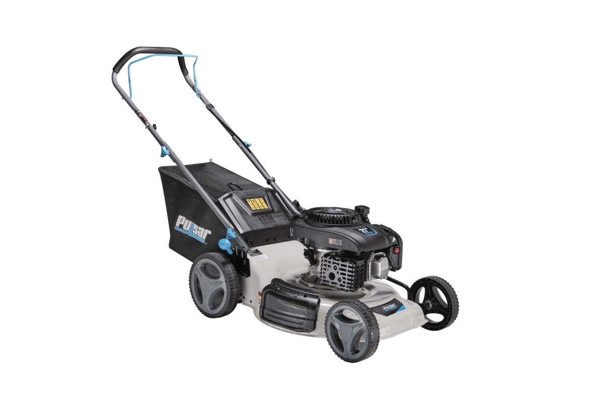 21 in. 200 cc Gasoline White 3-in-1 Lawn Mower with Recoil Start
