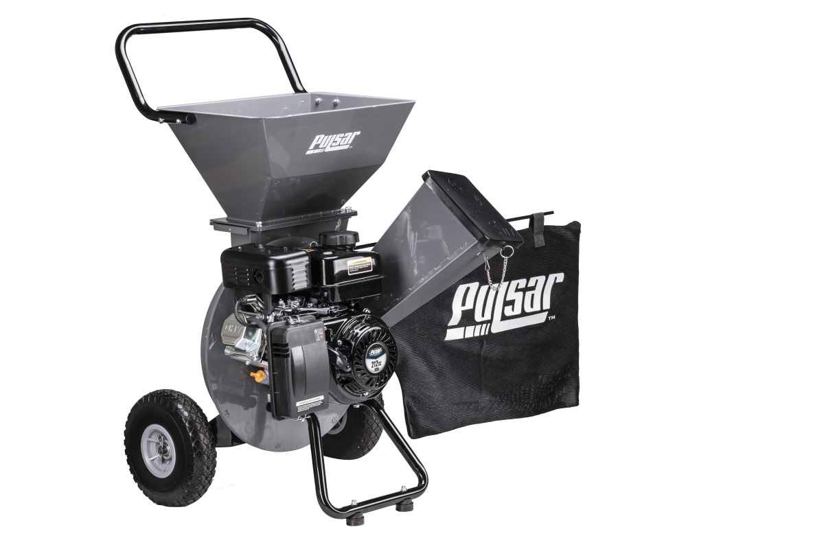 PTG36212 3-in-1 Gasoline Wood Chipper & Shredder, Black