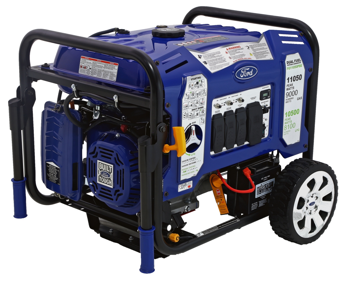 FG11050PBE 9 KW Gasoline & LPG Electric Recoil Start Portable Generator, Blue -  FORD