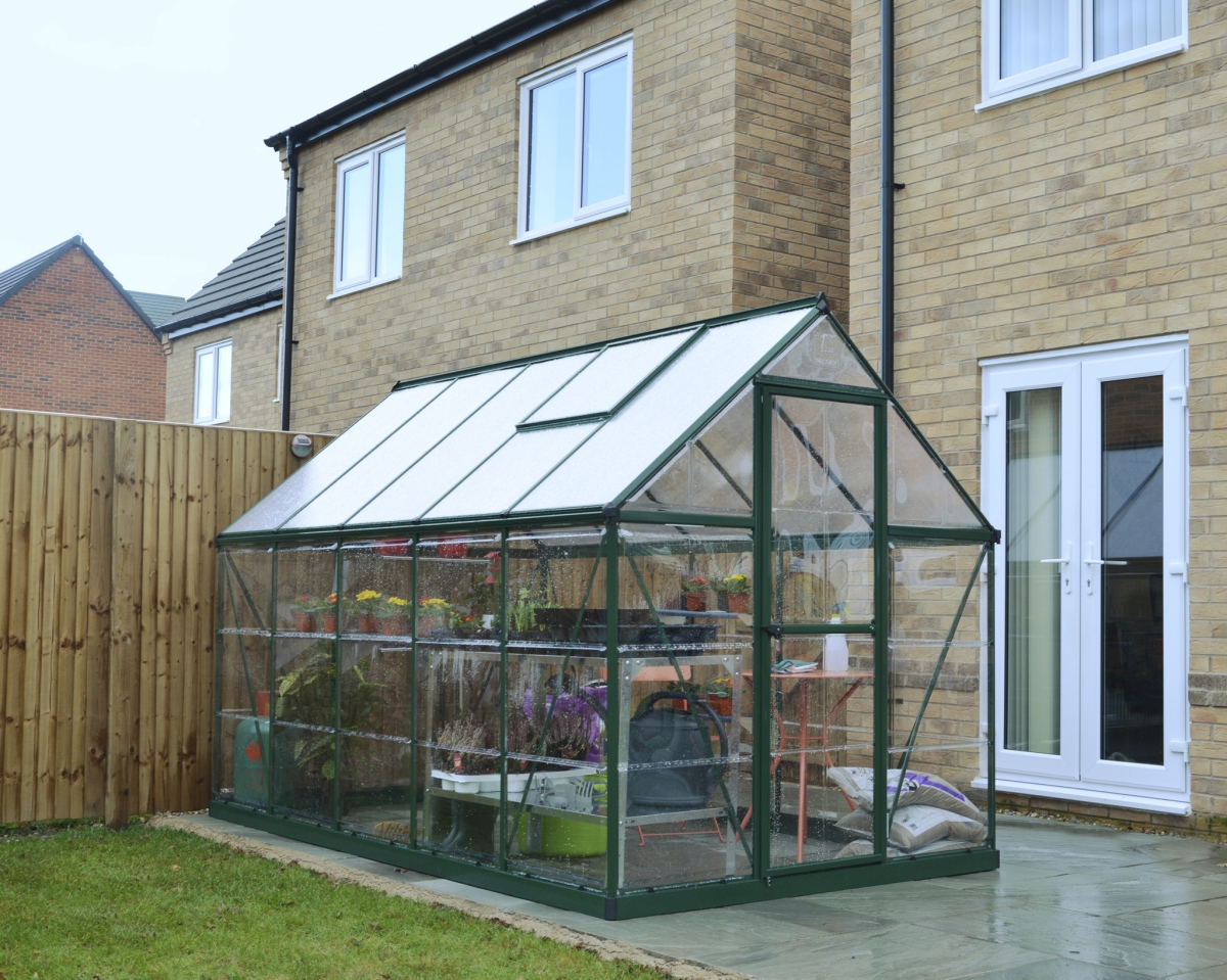 - Canopia  6 x 10 ft. Hybrid Hobby Greenhouse - Green