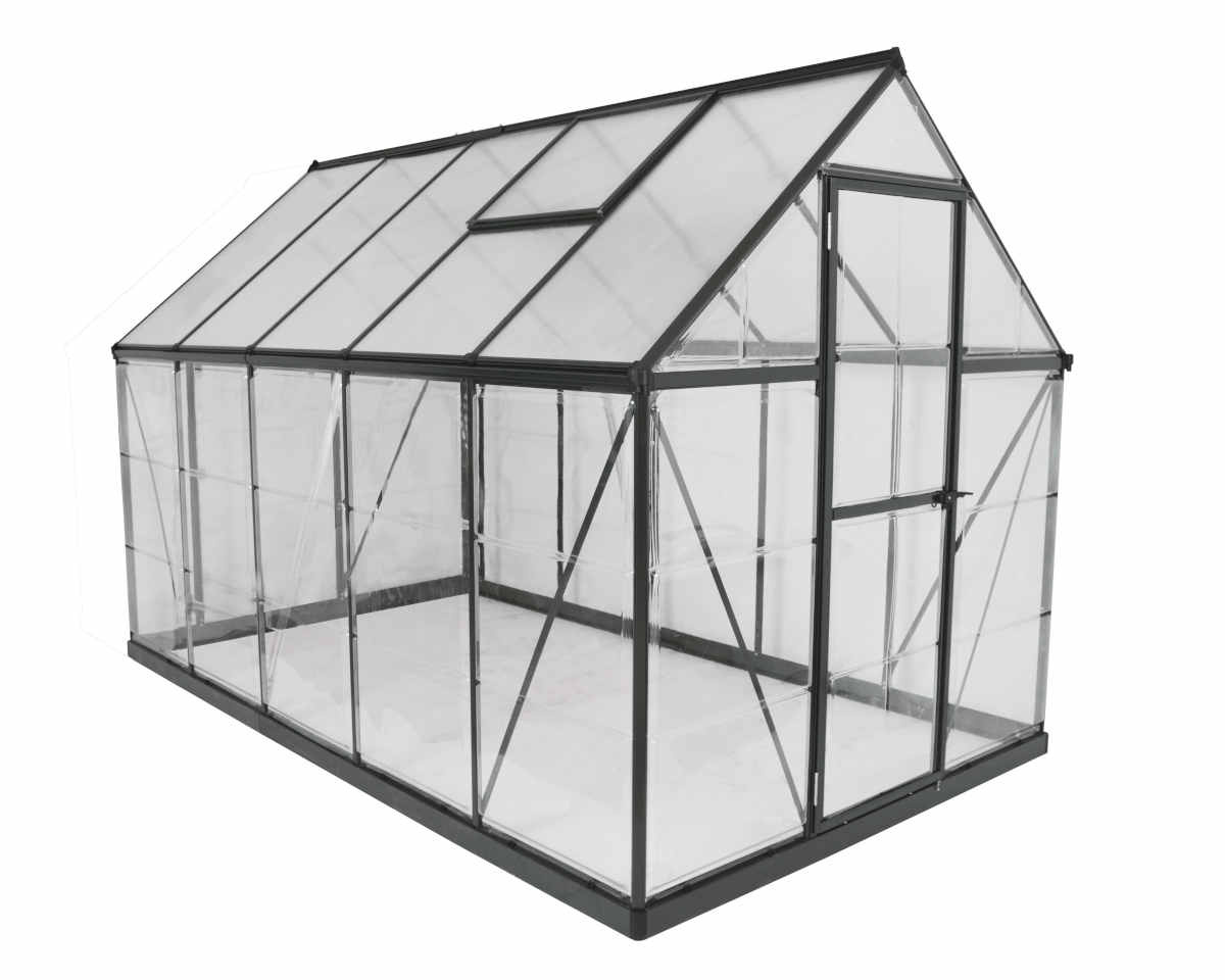 HG5510Y 6 x 10 ft. Hybrid Greenhouse, Gray -  Palram-Canopia