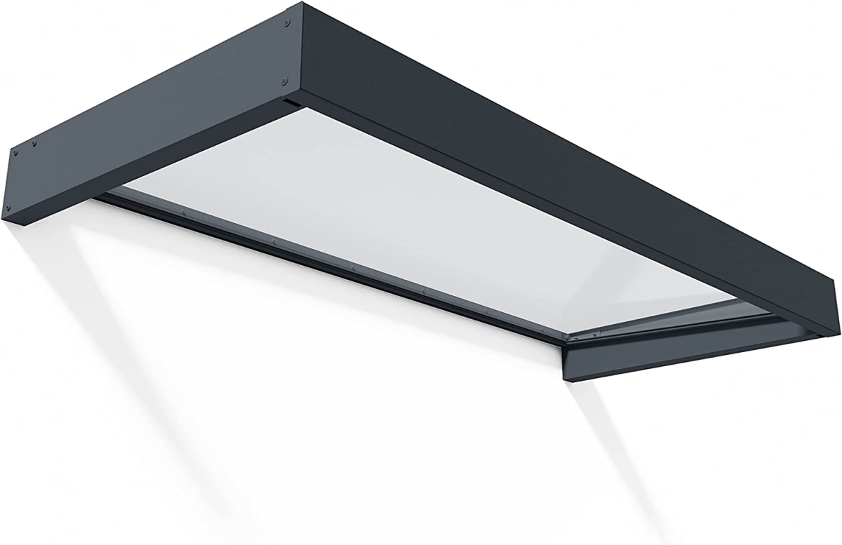 7 x 3 ft. Sophia 2150 Awning, Gray & Clear