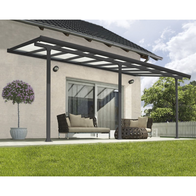 Picture of Palram-Canopia HG9418 10 x 18 ft. Feria Patio Cover&#44; Gray & Clear