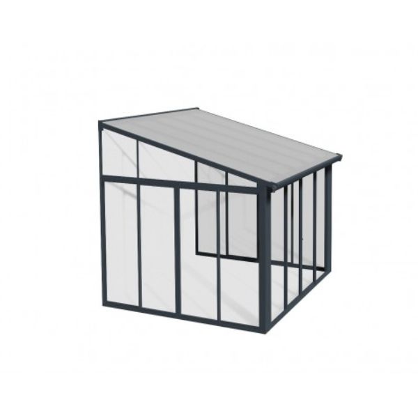 HG9069 10 x 10 ft. SanRemo Patio Enclosure, Gray & Clear