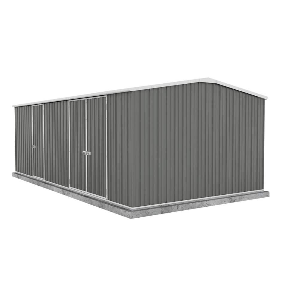 20 x 10 ft. Workshop Metal Shed - Woodland Gray