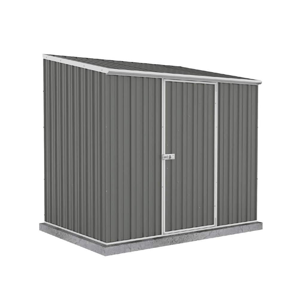 AB1108 7.5 x 5 ft. Single Door Space Saver Metal Garden Shed - Woodland Gray -  ABSCO