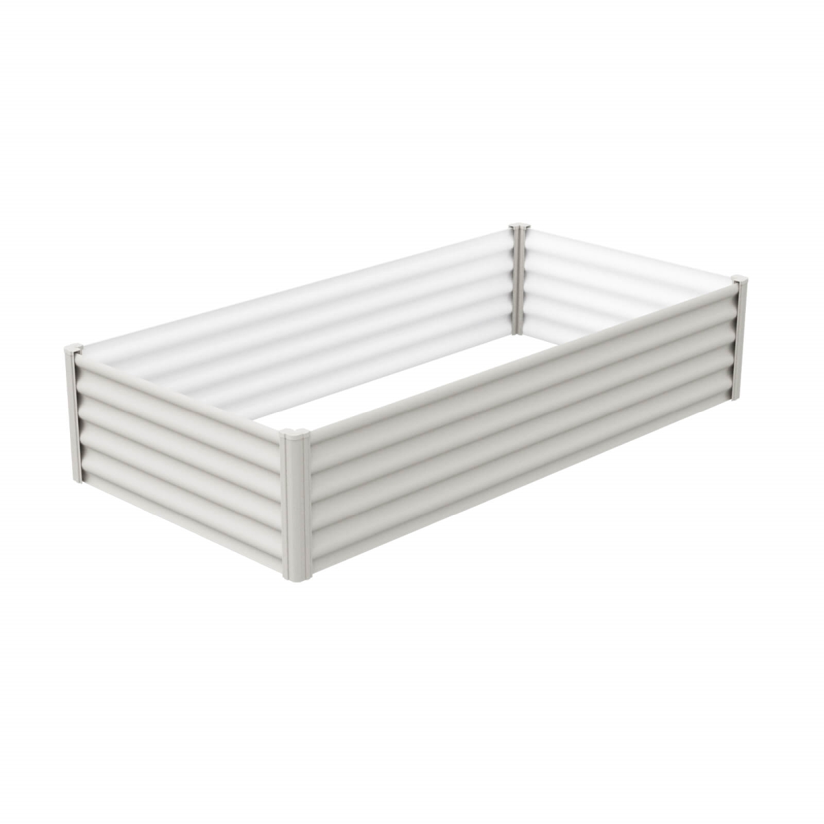 6 x 3 ft. Metal Rectangle Garden Bed, Surfmist
