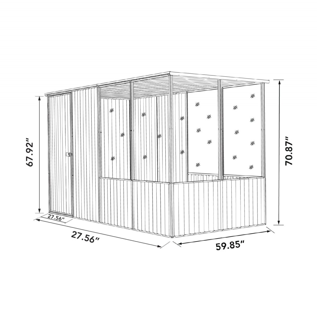 Picture of Absco AB1202 5 x 9.7 ft. Chicken Coop&#44; Pale Eucalypt