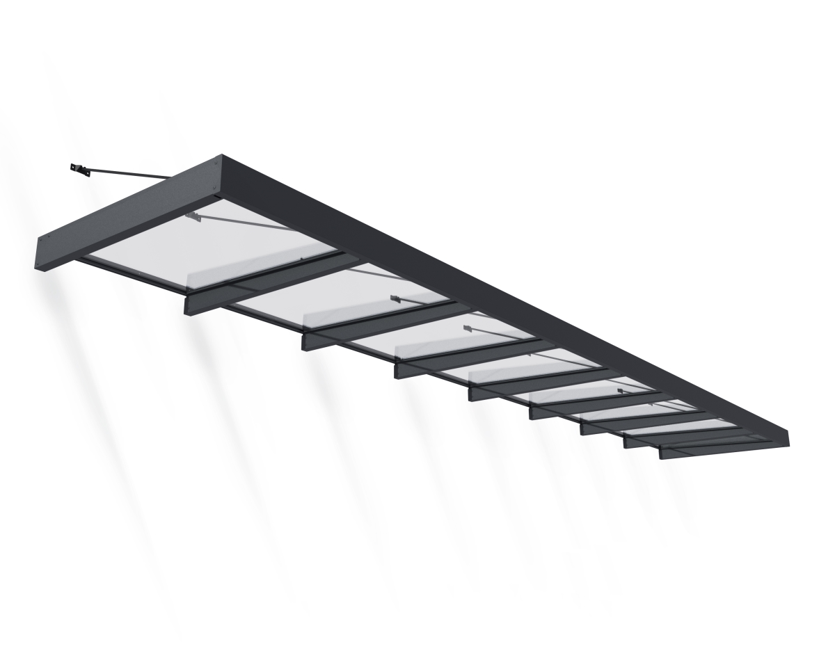 28 x 5 ft. Sophia XL 8000 Awning, Gray & Clear