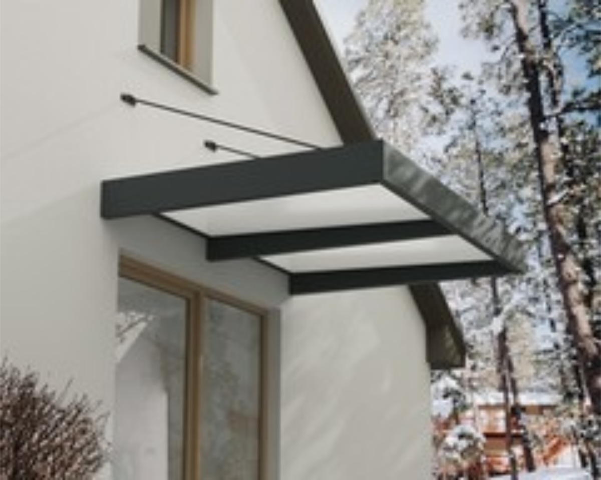 6 x 5 ft. Sophia Palram Sophia XL 2000 Awning, Gray & Mist