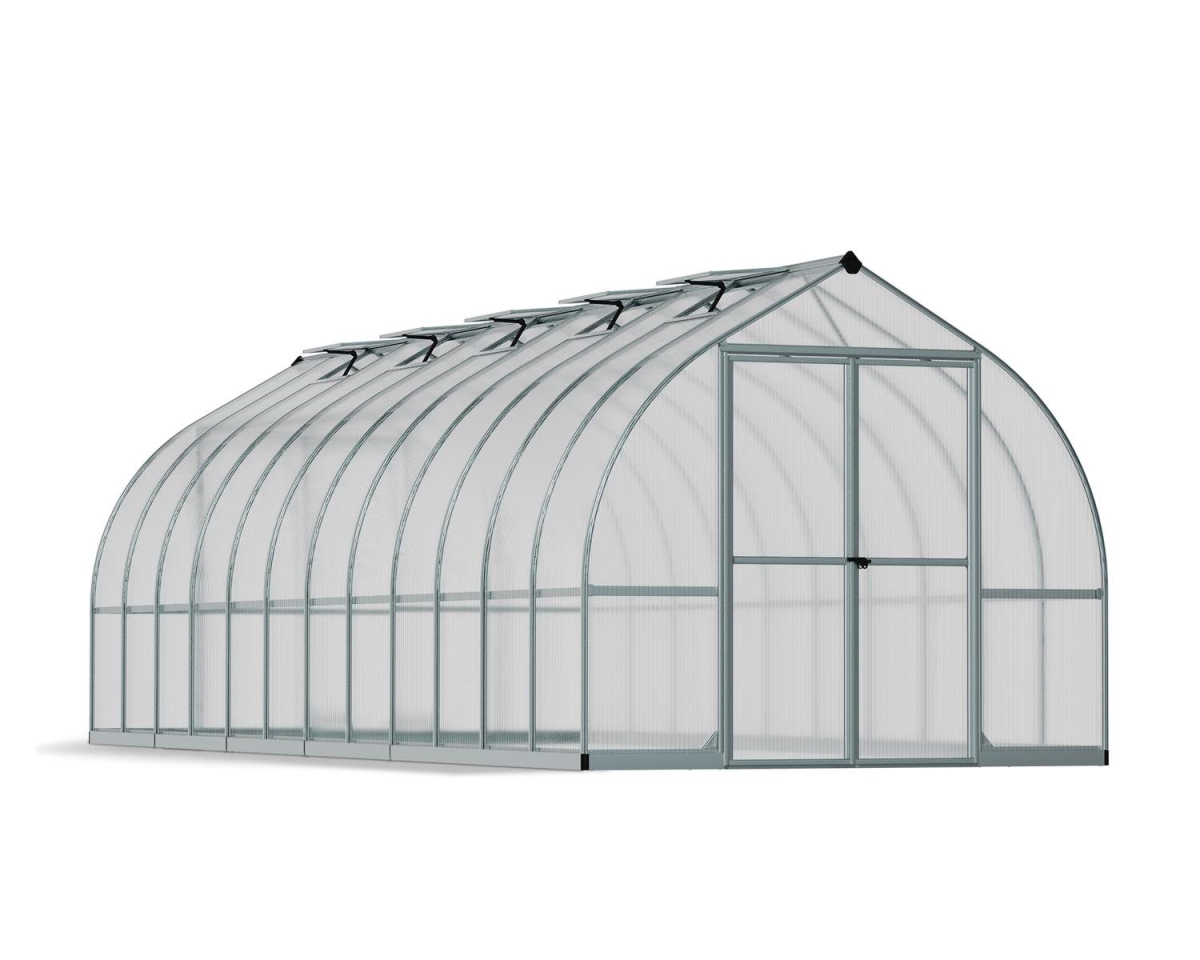 HG5424 8 x 24 ft. Bella Greenhouse - Silver