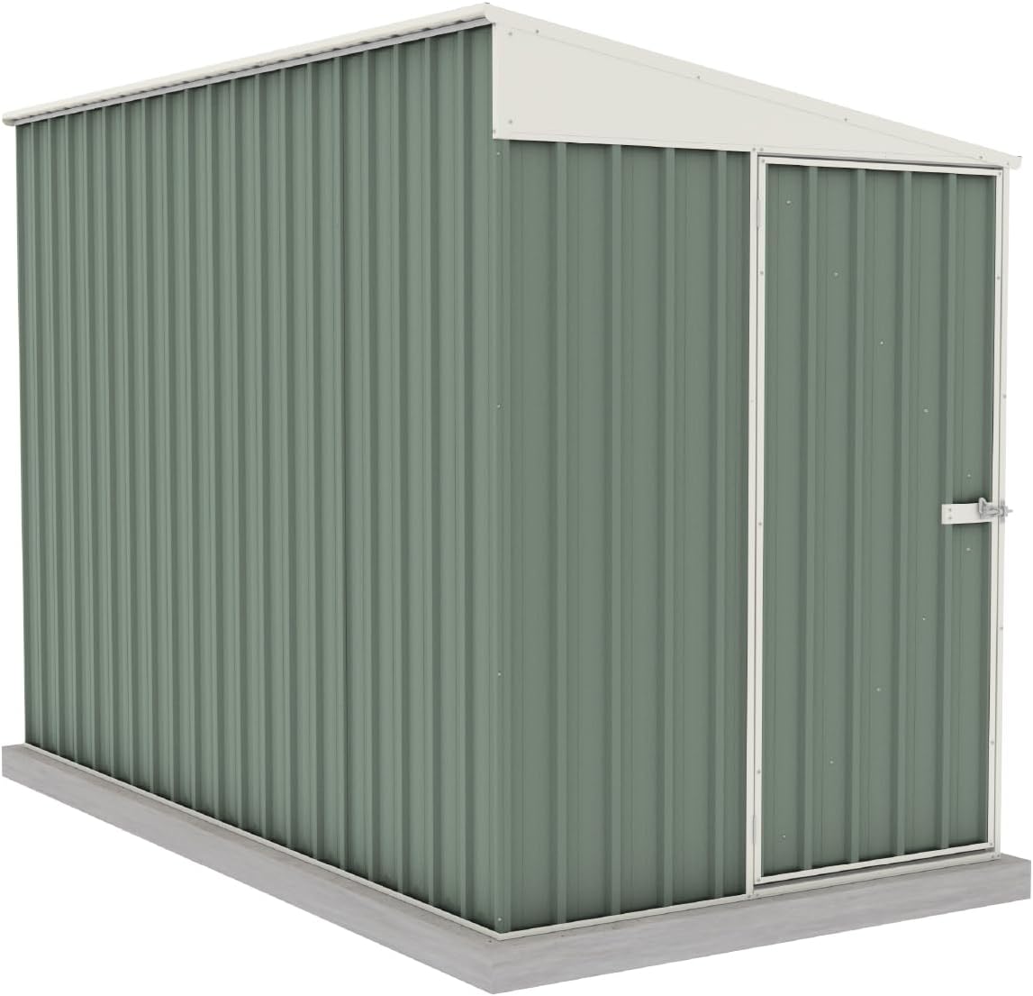 AB1144 5 x 10 ft. Durango Metal Bike Shed - Pale Eucalypt