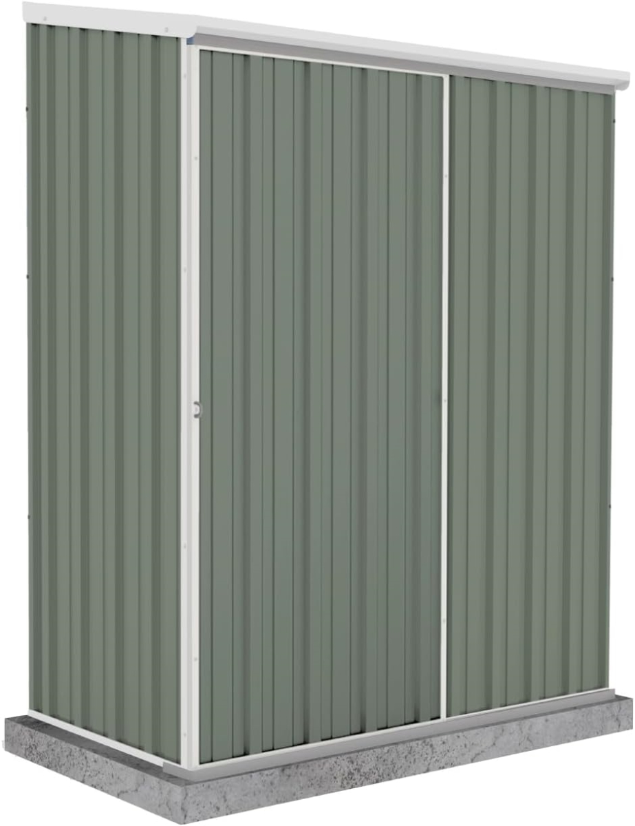 AB1045 5 x 3 ft. EZI Slider Metal Storage Shed - Pale Eucalypt