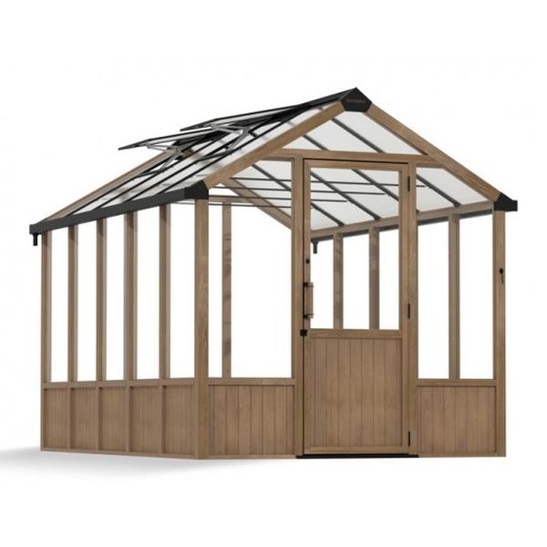 HG5704 8 x 12 ft. Natura Cedar Greenhouse - Brown