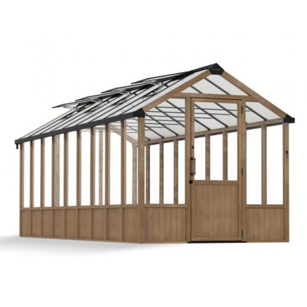 HG5706 8 x 22 ft. Natura Cedar Greenhouse - Brown