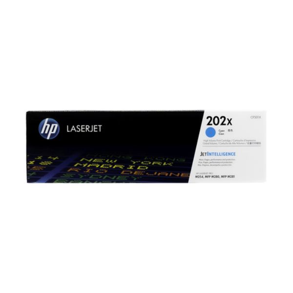 202X-CF501X New Compatible HP CF501X 202X Cyan Toner Cartridge for LJ Pro M254 - M254dw - M280 & M281 - 2.5K High Yield