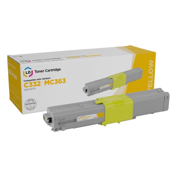 46508701-PCI New Compatible Okidata 46508701 Yellow Toner Cartridge for OKI C332 & MC363 - 3K Yield -  PCI Brand