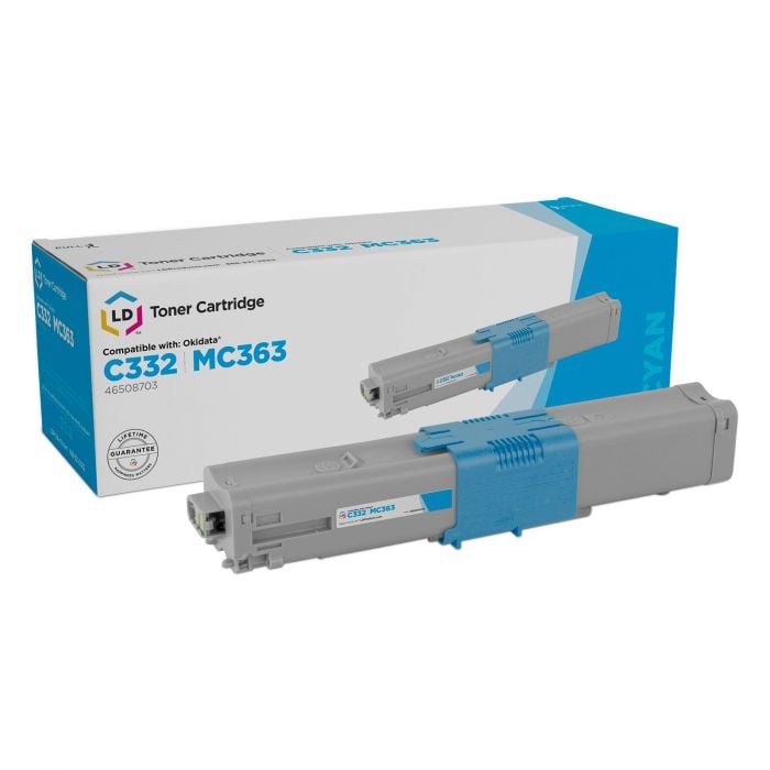 46508703-PCI New Compatible Okidata 46508703 Cyan Toner Cartridge for OKI C332 & MC363 - 3K Yield -  PCI Brand