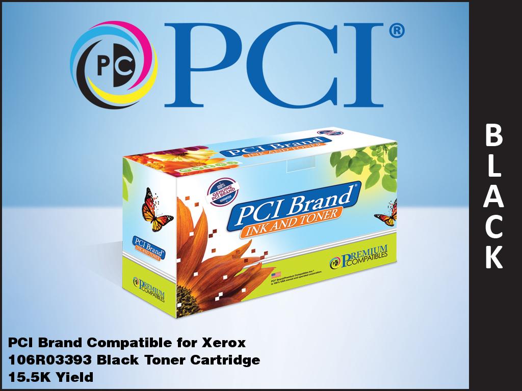Picture of PCI Brand 106R03393-PCI New Compatible Xerox 106R03393 Black Toner Cartridge for VersaLink B7025 - B7030 - B7035 - 15.5000 Page-Yield