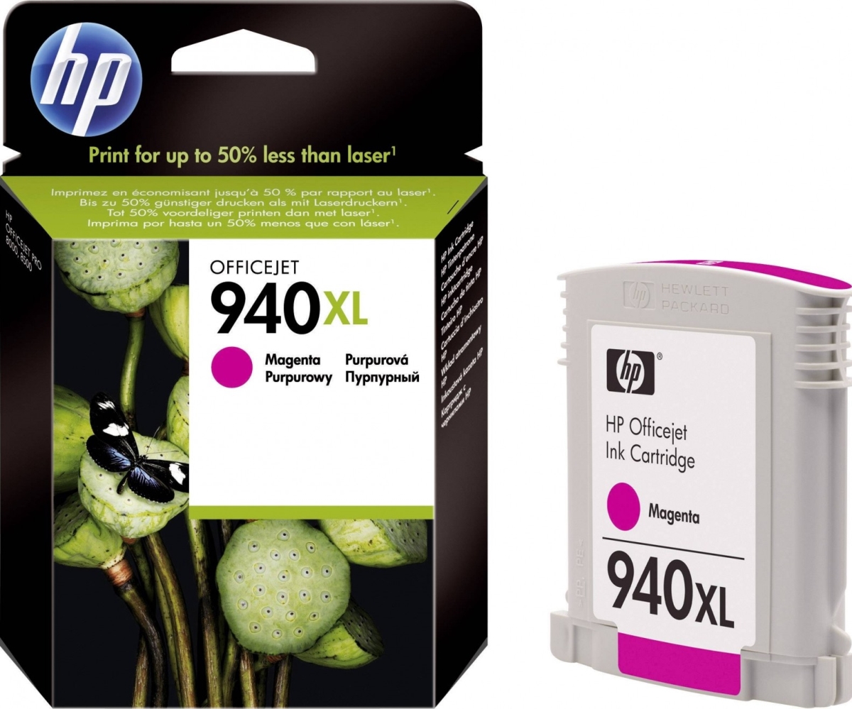 HVB-C4908A New Compatible HP C4908A 940XL Magenta Ink Cartridge for OfficeJet Pro 8000 & 8500 - 1.4K Yield -  Hi-Value Brand