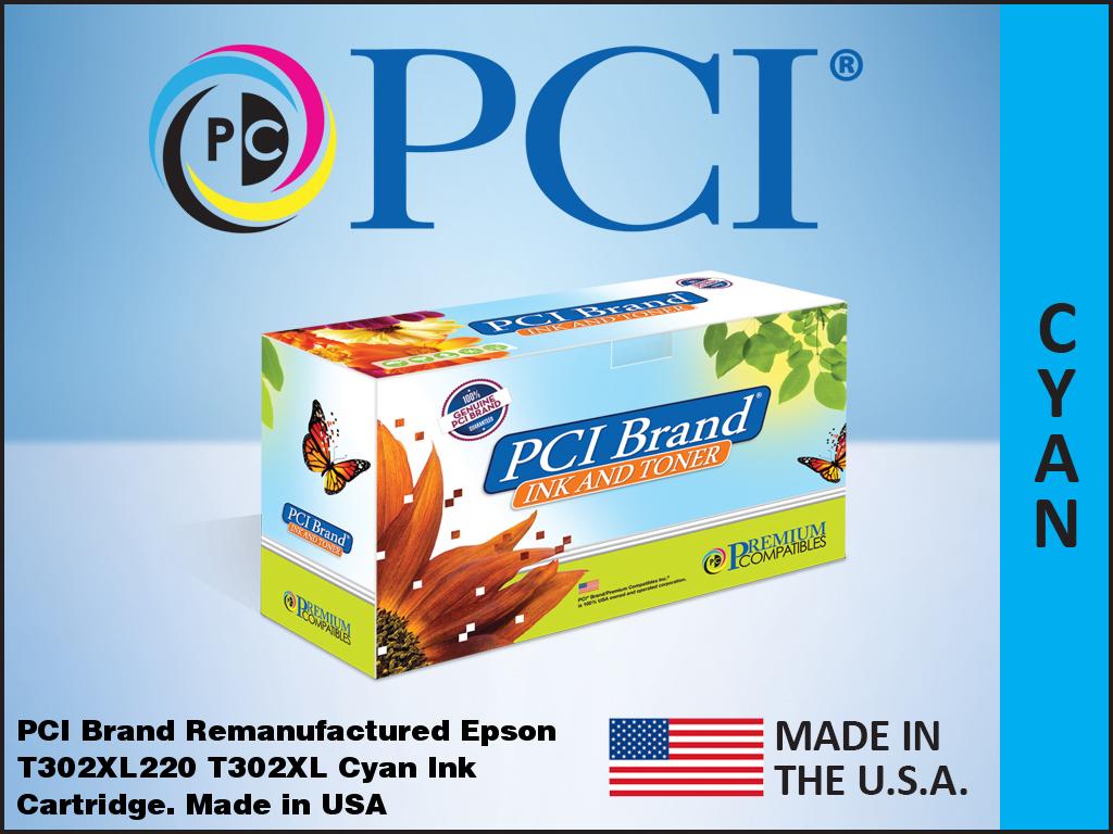 T302XL220-PCI PCI Sustainable Epson Inkjet High Yield Ink for Expression Premium XP6000 & XP6100, Cyan