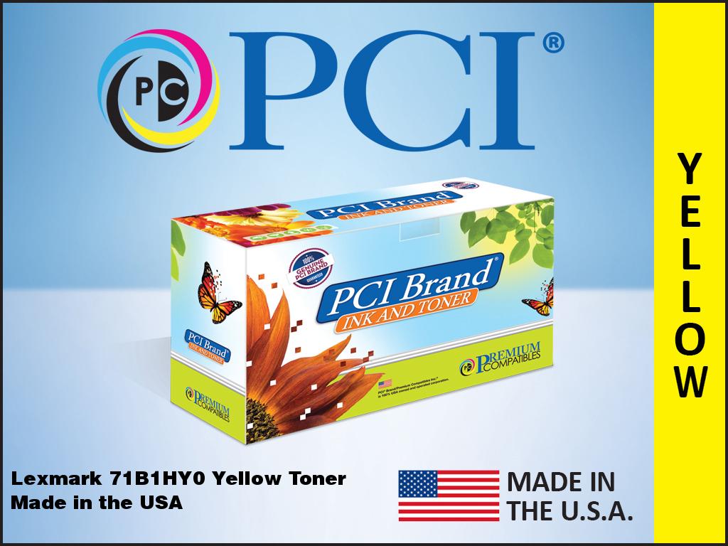 71B1HY0-PCI PCI Sustainable Lexmark 3.5K Yellow Toner Cartridge -  OEM Brand