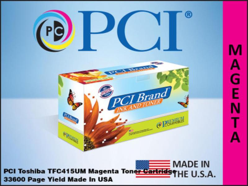 Picture of Toshiba TFC415UM-PCI Toner Cartridge&#44; Magenta - 33600 Page Yield