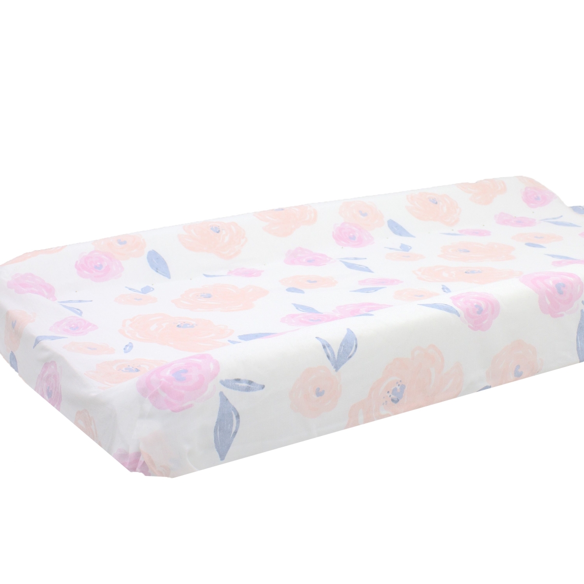 Picture of Pam Grace Creations CPC-Rose 32 x 16 x 5 in. Watercolor Rose Changing Pad Cover  Multi Color