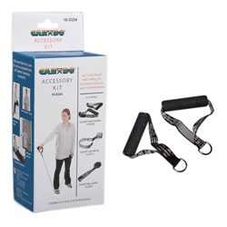 CanDo Band/Tubing Accessory Kit, Includes Loop Stirrup, Door Disc, Handle -Pair
